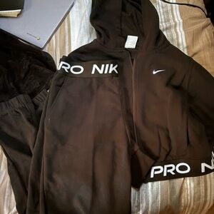 Nike Black Pro Hoodie and Joggers